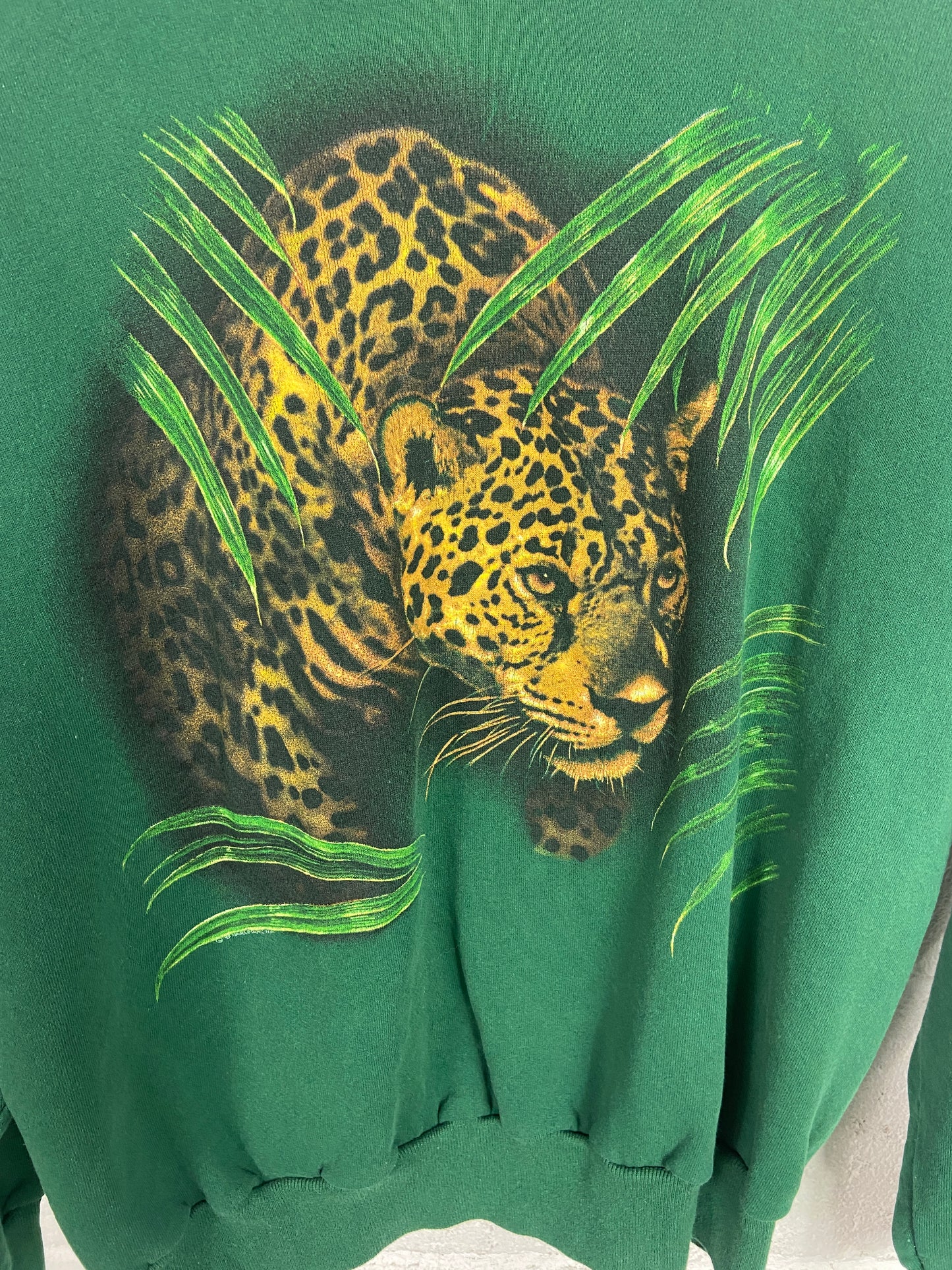 VTG Jaguar Printed Crewneck Sweater Sz L