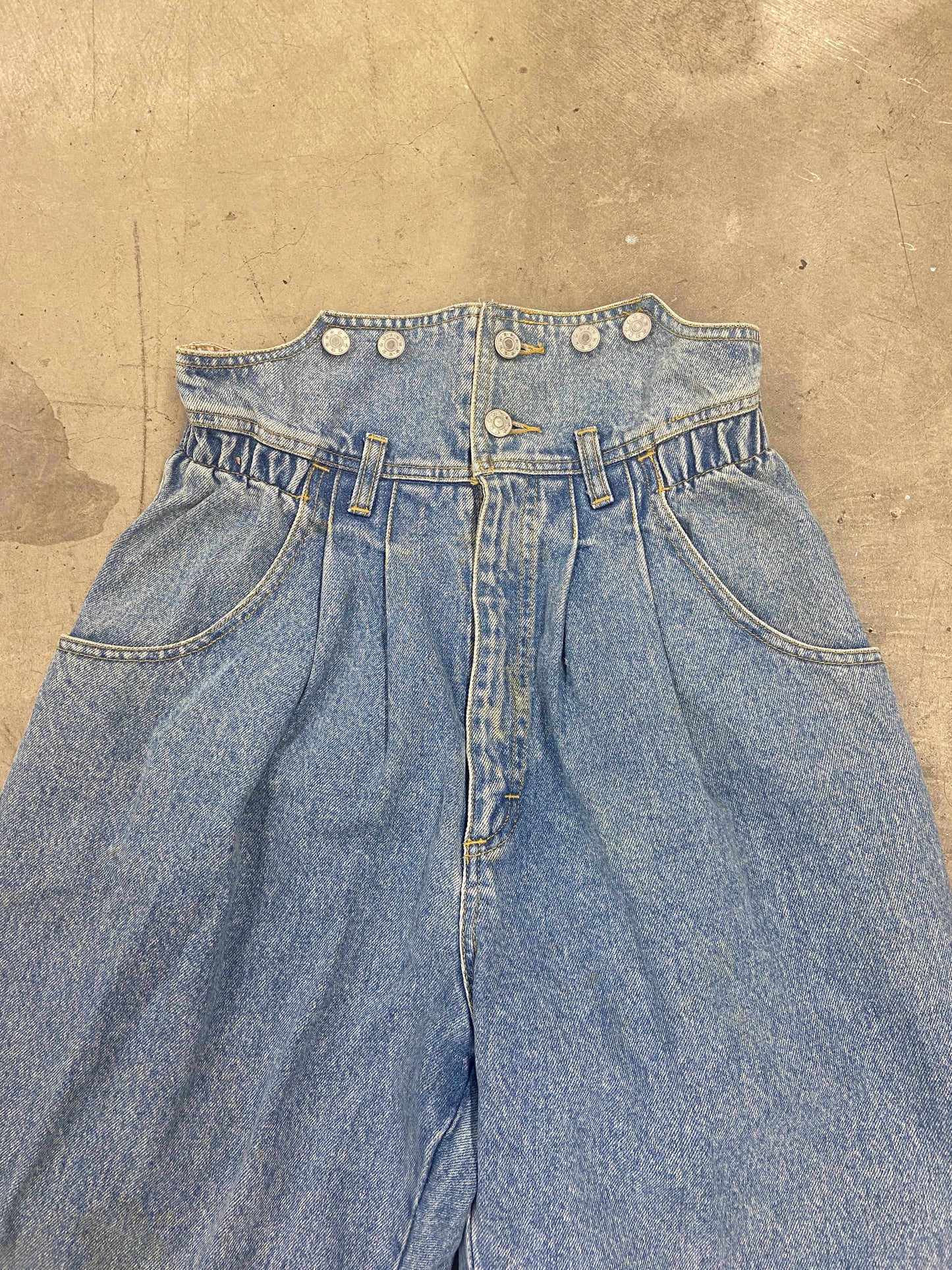 VTG Lee Split Overall Jeans Sz 28x28