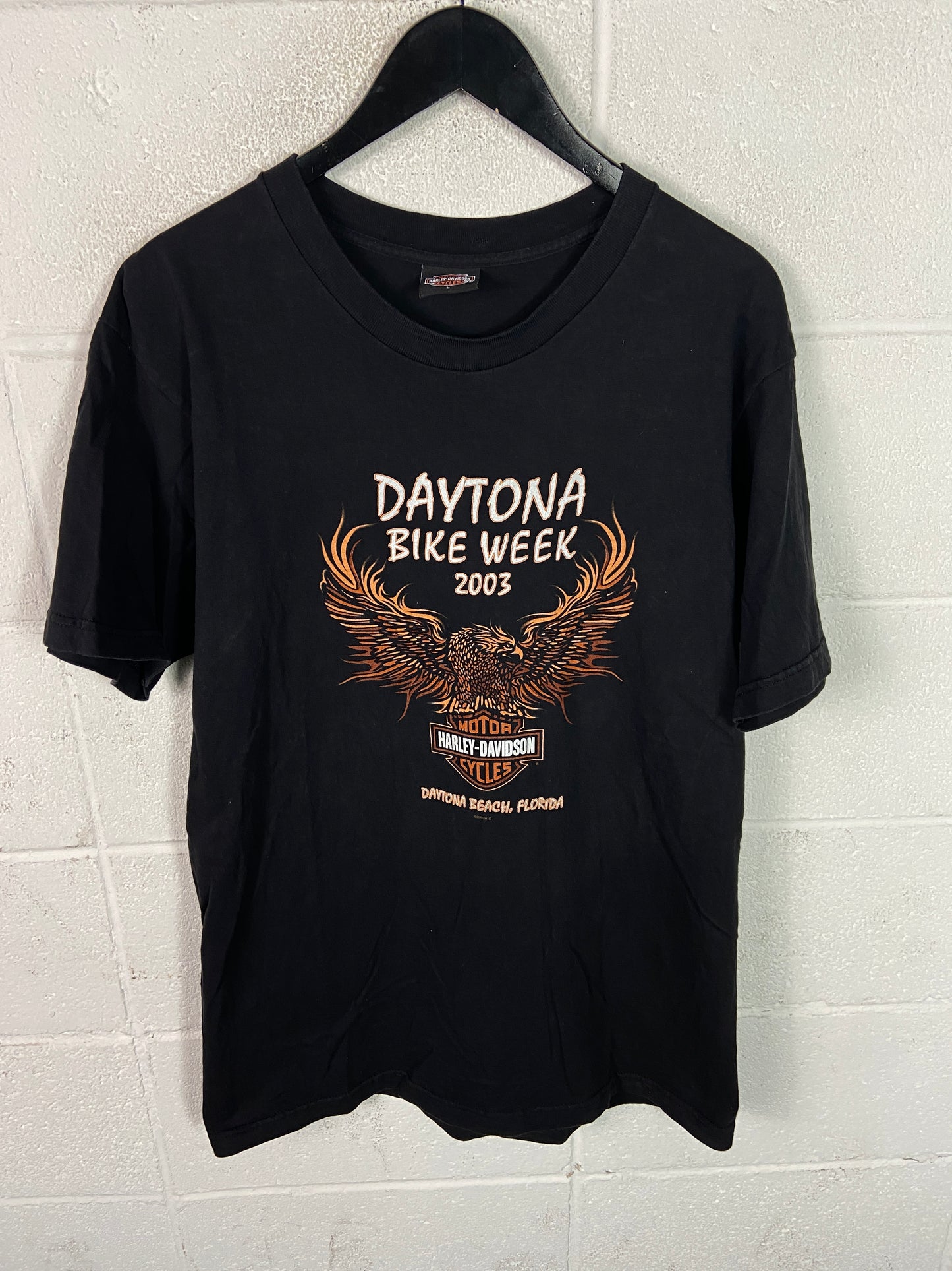 VTG Harley Davidson Bike Week 2003 Chrome Tee Sz L