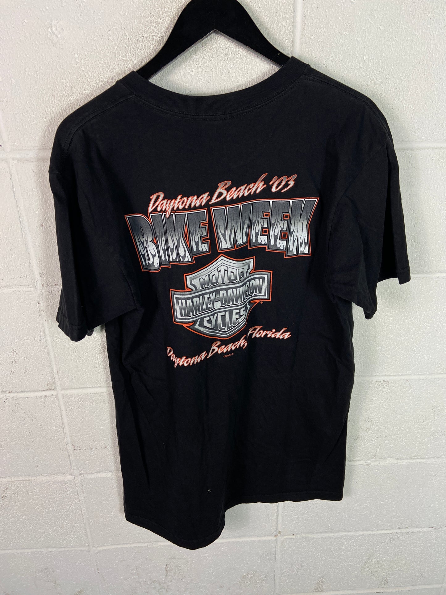 VTG Harley Davidson Bike Week 2003 Chrome Tee Sz L