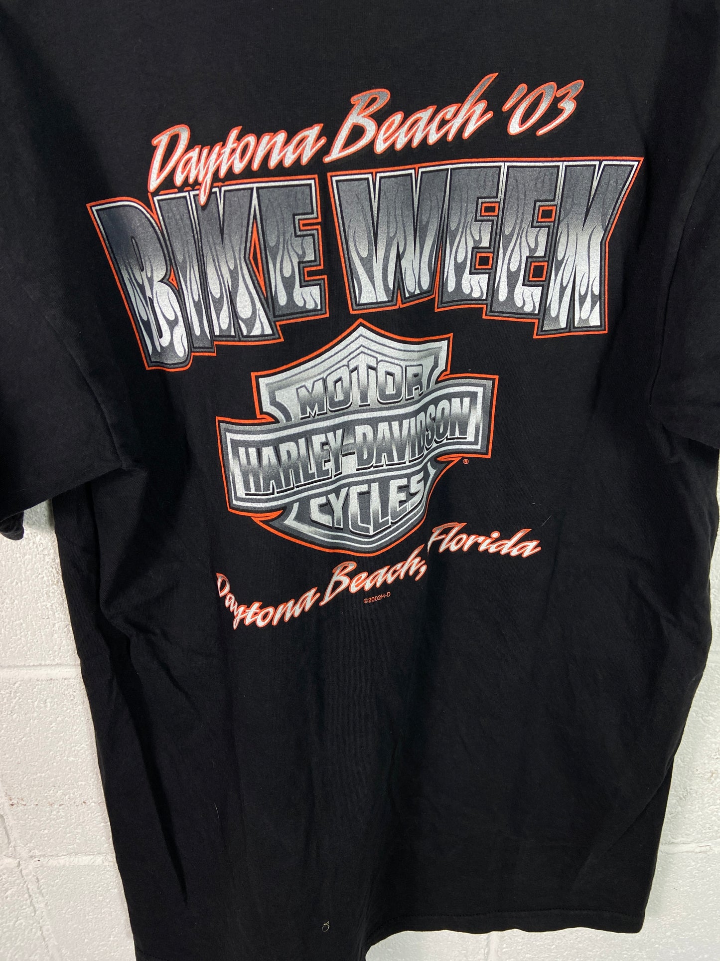VTG Harley Davidson Bike Week 2003 Chrome Tee Sz L