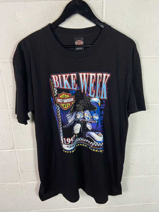 VTG 1997 Harley Davidson Bike Week Eagle Riding Tee Sz XL