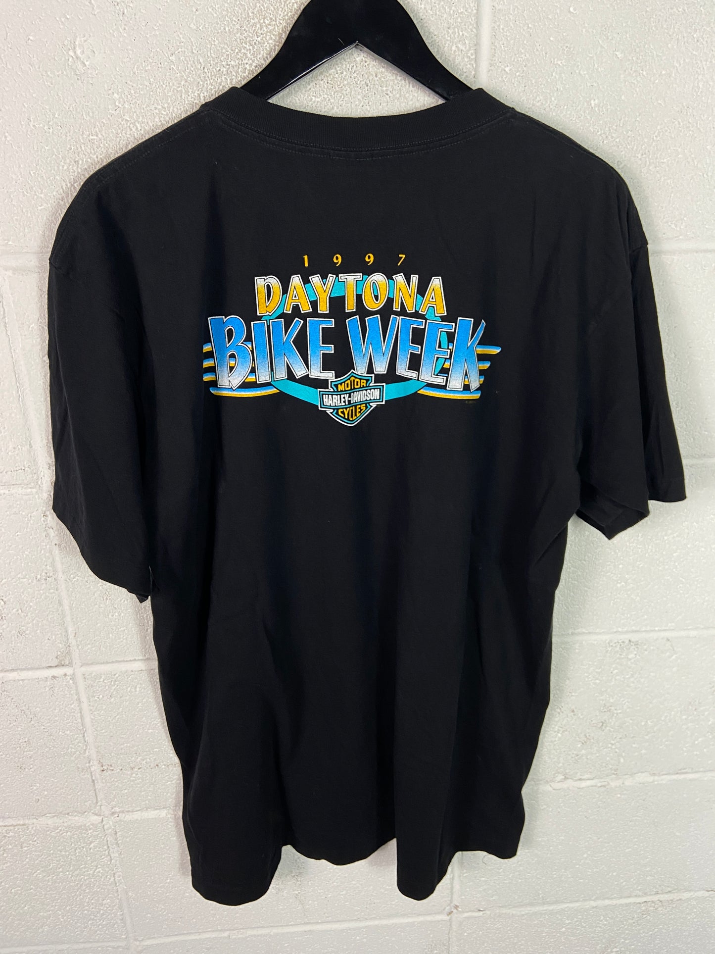 VTG 1997 Harley Davidson Bike Week Eagle Riding Tee Sz XL