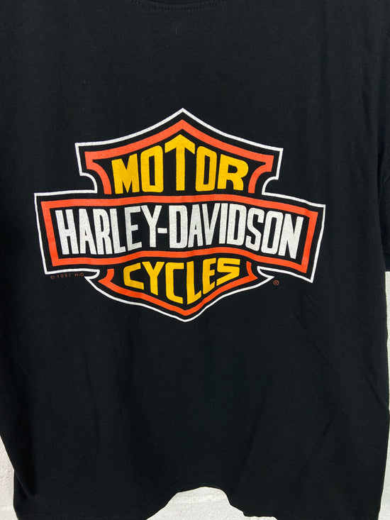 VTG 1997 Harley Davidson U.S. Virgin Island Logo Tee Sz Med