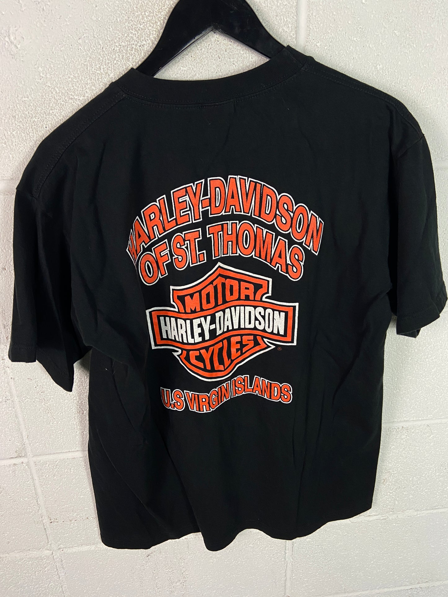 VTG 1997 Harley Davidson U.S. Virgin Island Logo Tee Sz Med