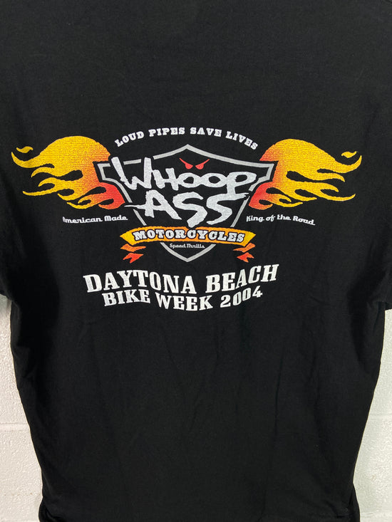 VTG 2004 Whoop Ass Motorcycles Daytona Bike Week Tee Sz Med