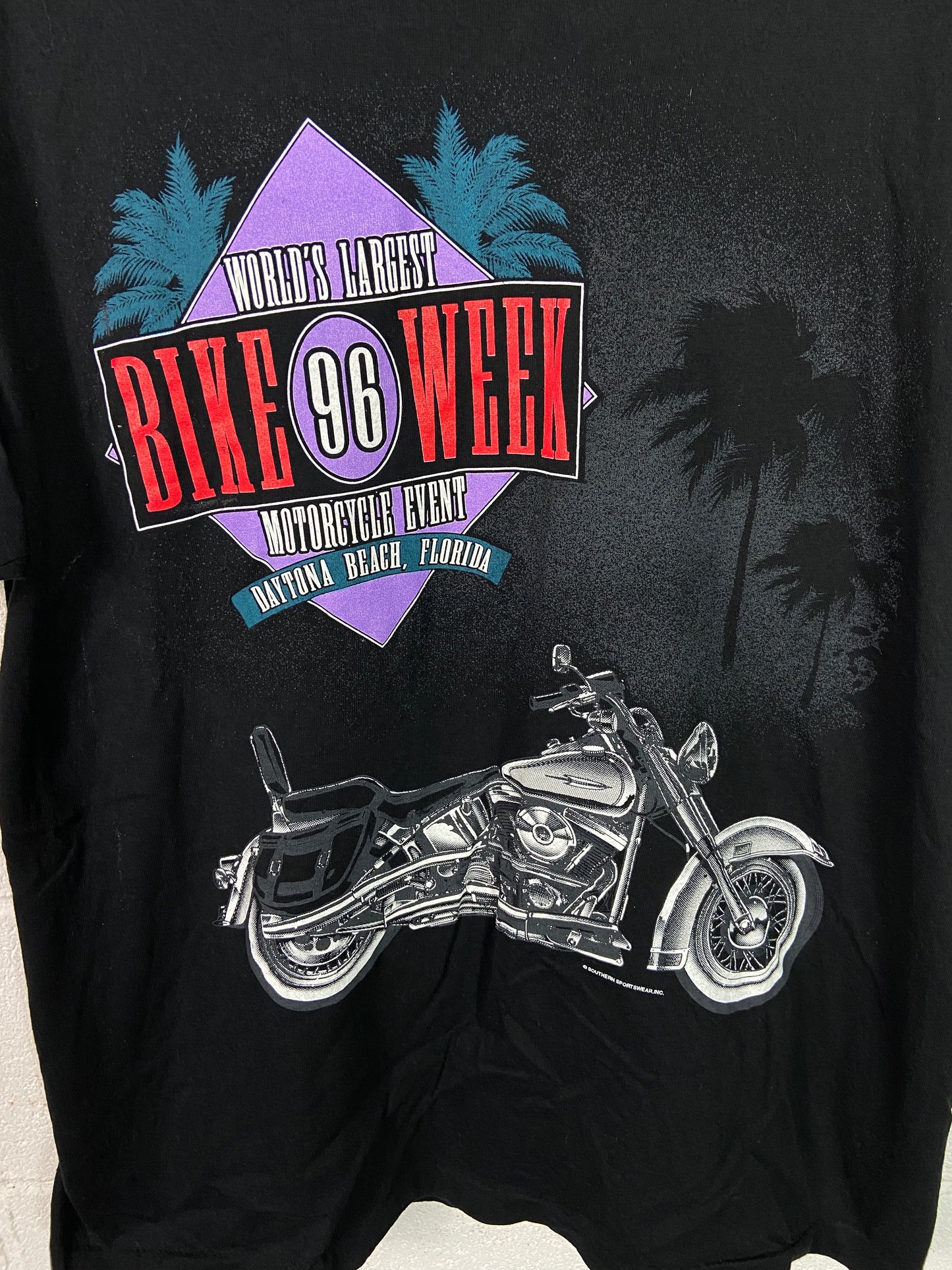 VTG 1996 World's Largest Bike Week Tee Sz Large