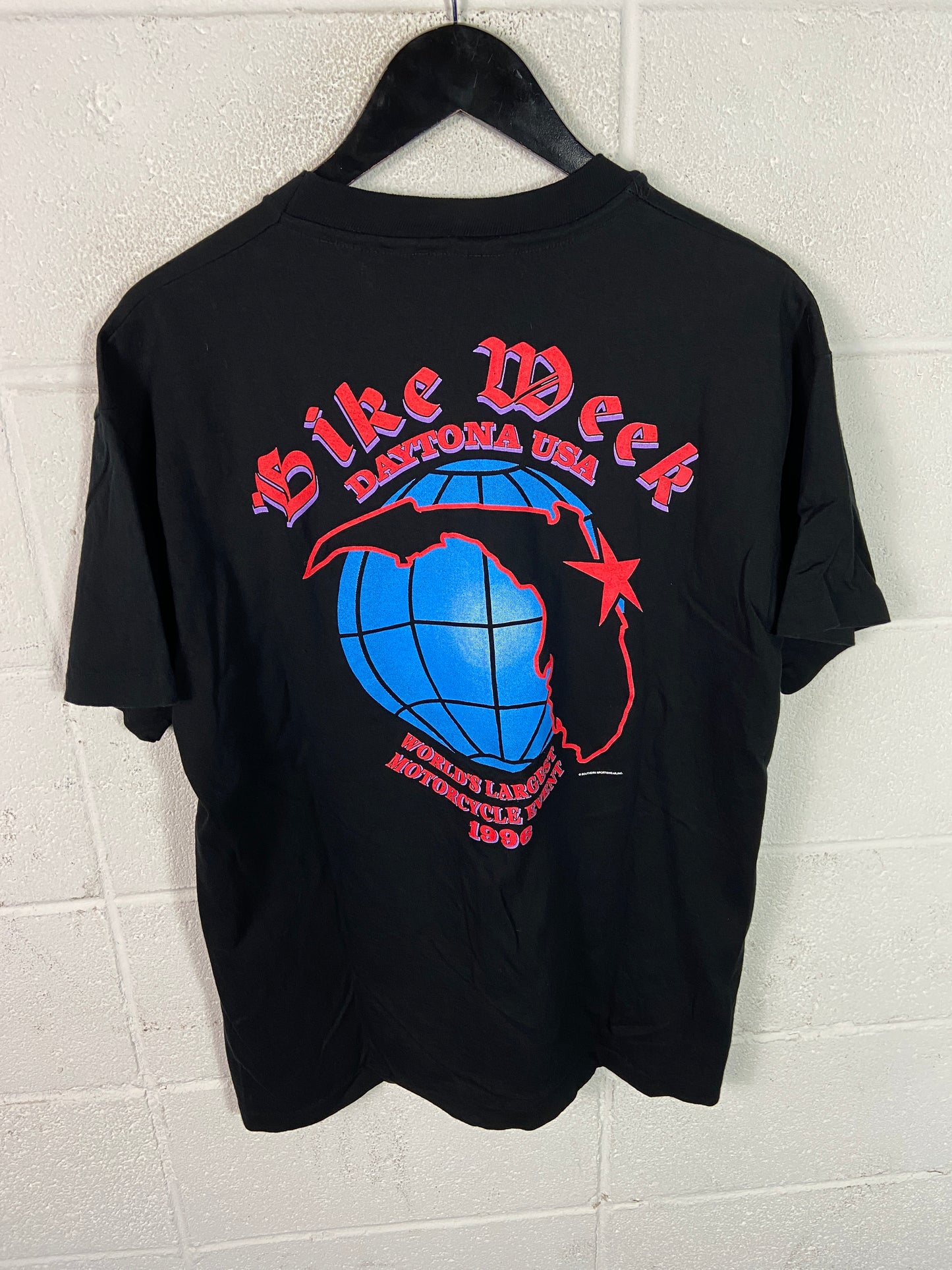 VTG 1996 World's Largest Bike Week Tee Sz Large
