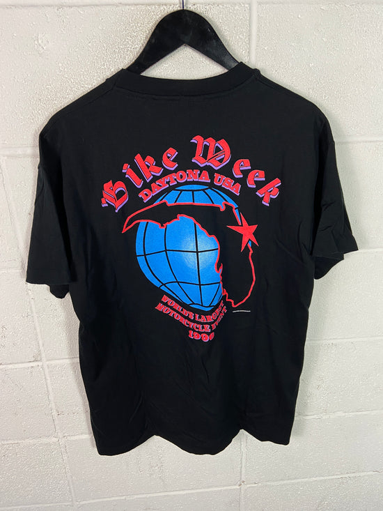 VTG 1996 World's Largest Bike Week Tee Sz Large