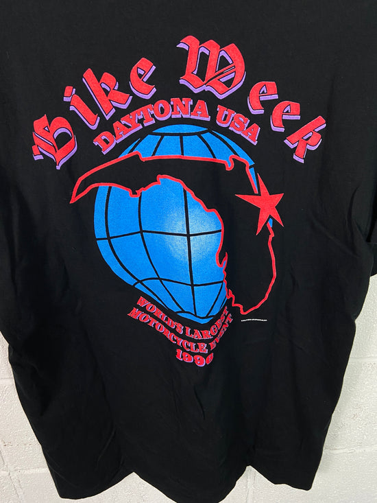 VTG 1996 World's Largest Bike Week Tee Sz Large
