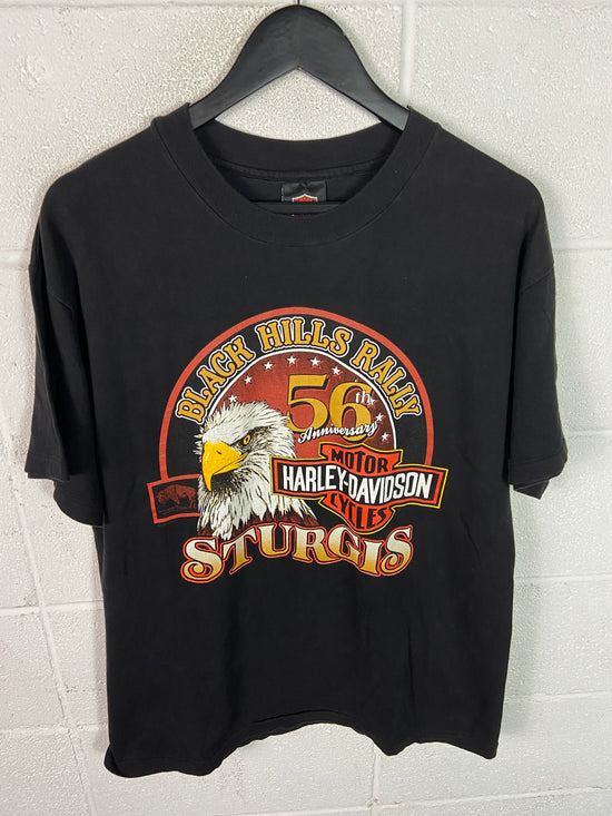 VTG Harley Davidson Sturgis Black Hills 56th Rally Tee Sz Large