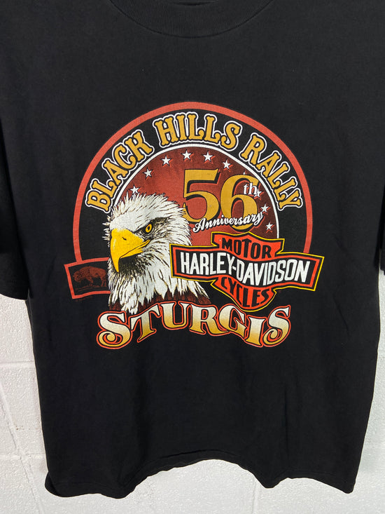 VTG Harley Davidson Sturgis Black Hills 56th Rally Tee Sz Large