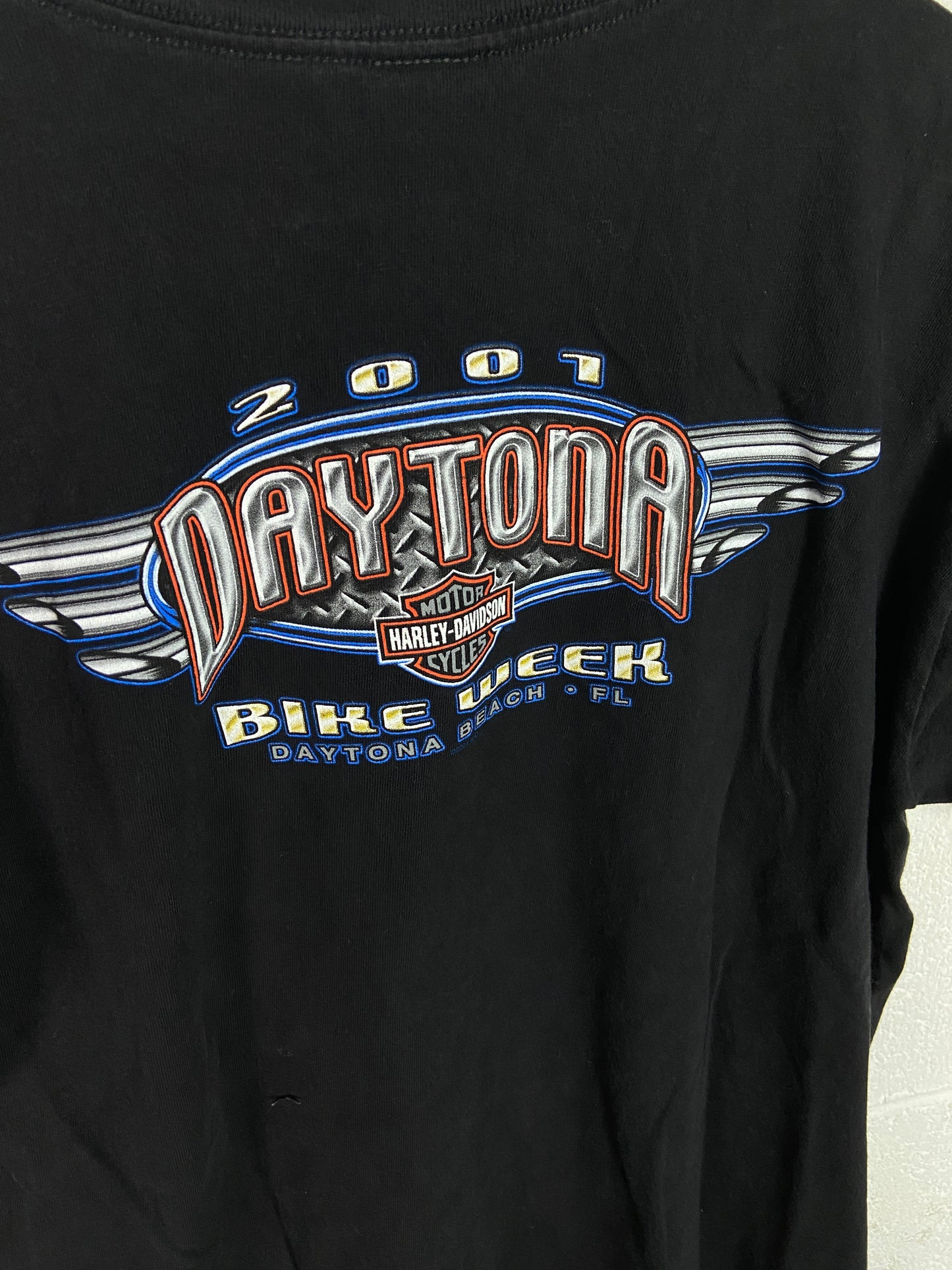 VTG Harley Davidson Eagle Lightning Tee Sz Large