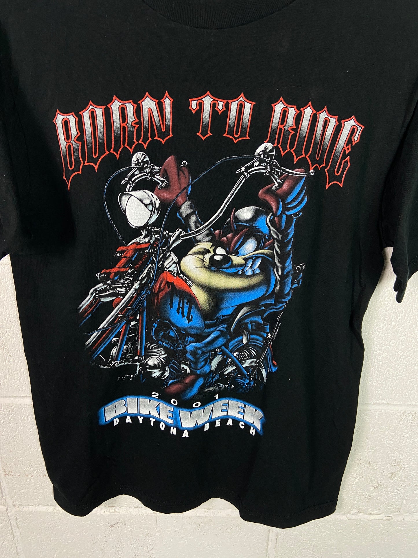 VTG 2001 Harley Davidson Taz Motorcycle Tee Sz Medium