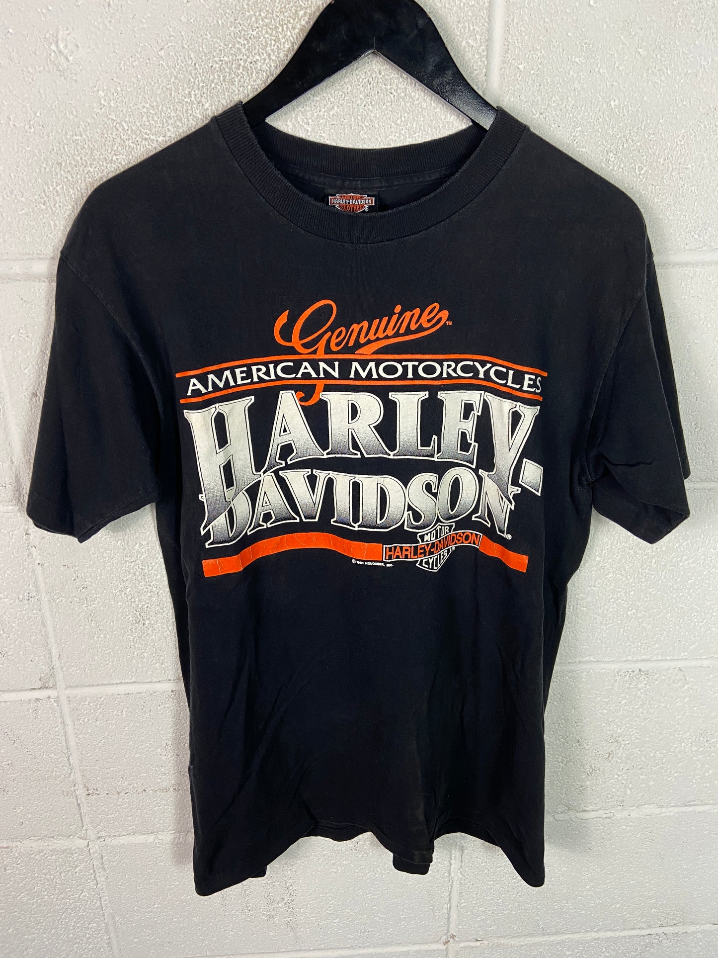 VTG 90's Harley Davidson Genuine American Motorcycles Tee Sz Medium