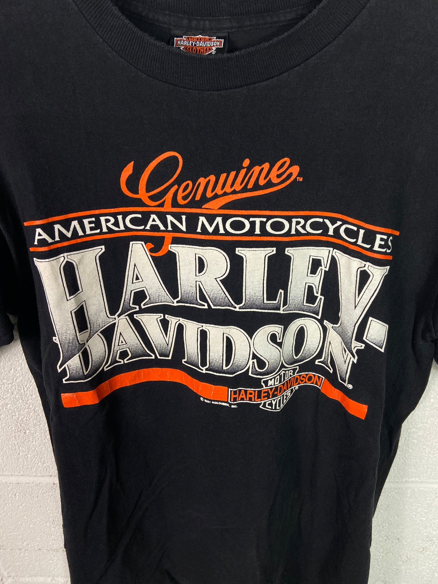 VTG 90's Harley Davidson Genuine American Motorcycles Tee Sz Medium