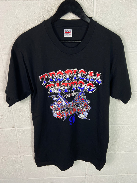 VTG 1996 Tropical Tattoo Studio Daytona Tee Sz Large