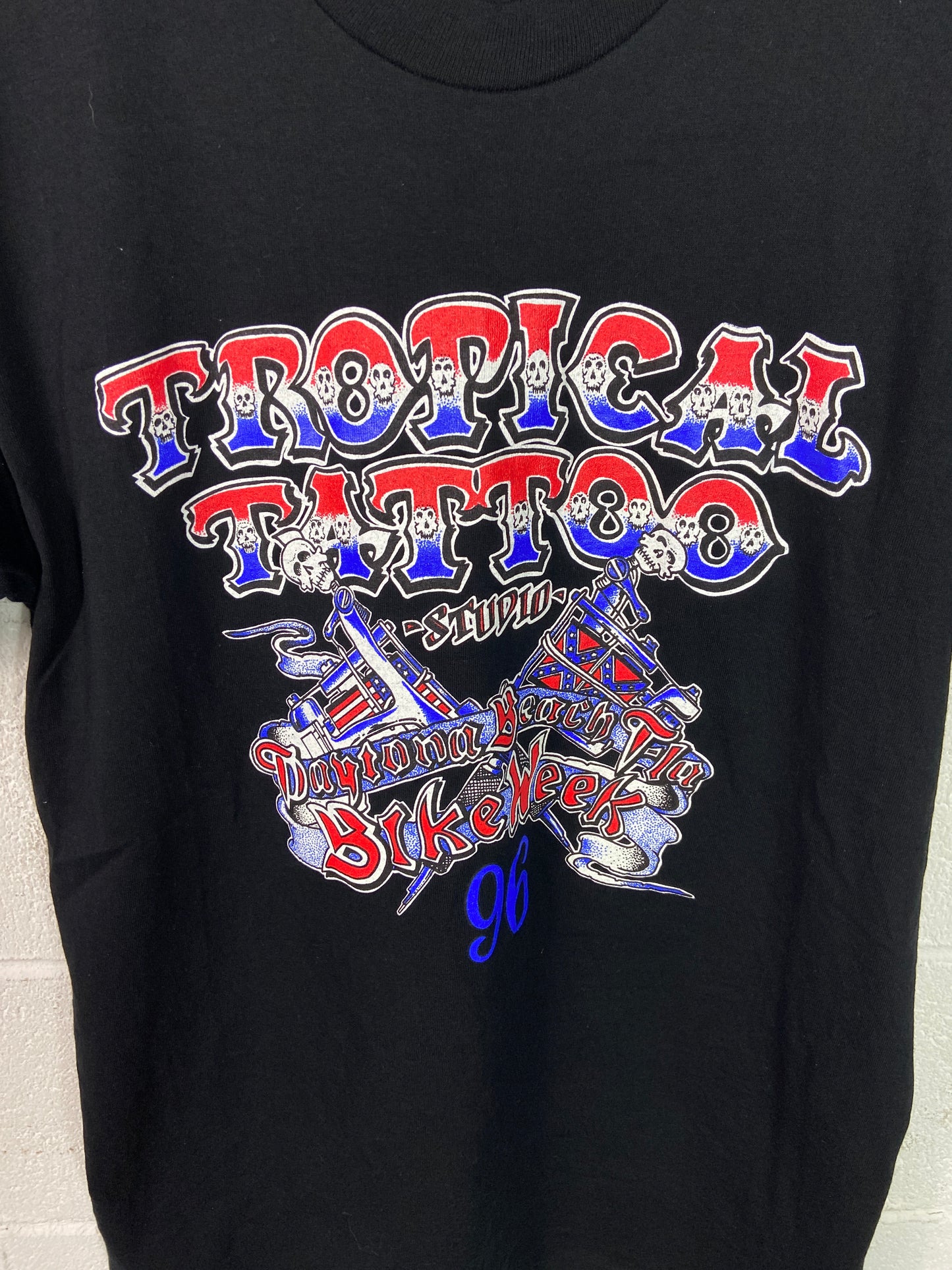 VTG 1996 Tropical Tattoo Studio Daytona Tee Sz Large