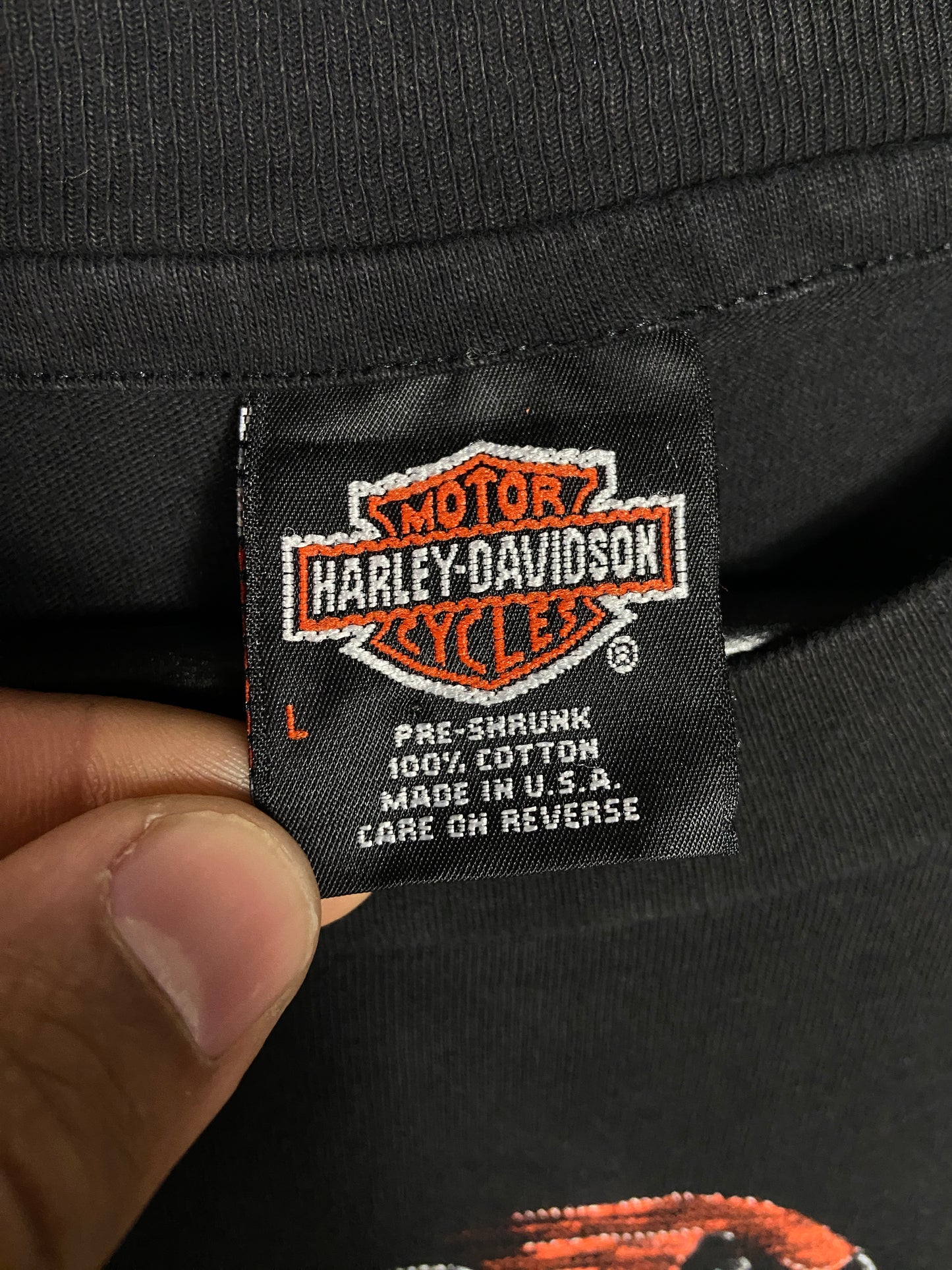 VTG Harley Davidson Racing Ride Hard Tee Sz Large