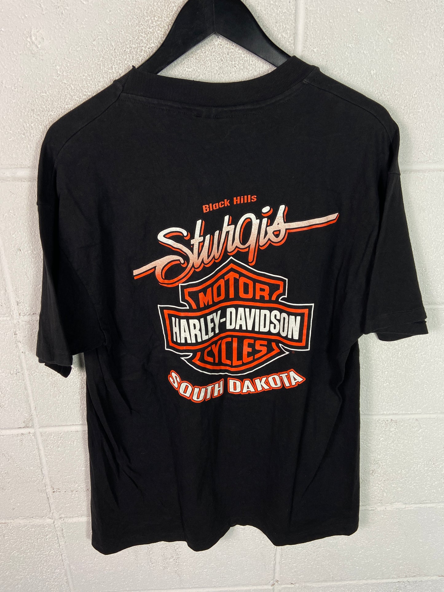 VTG Harley Davidson Racing Ride Hard Tee Sz Large
