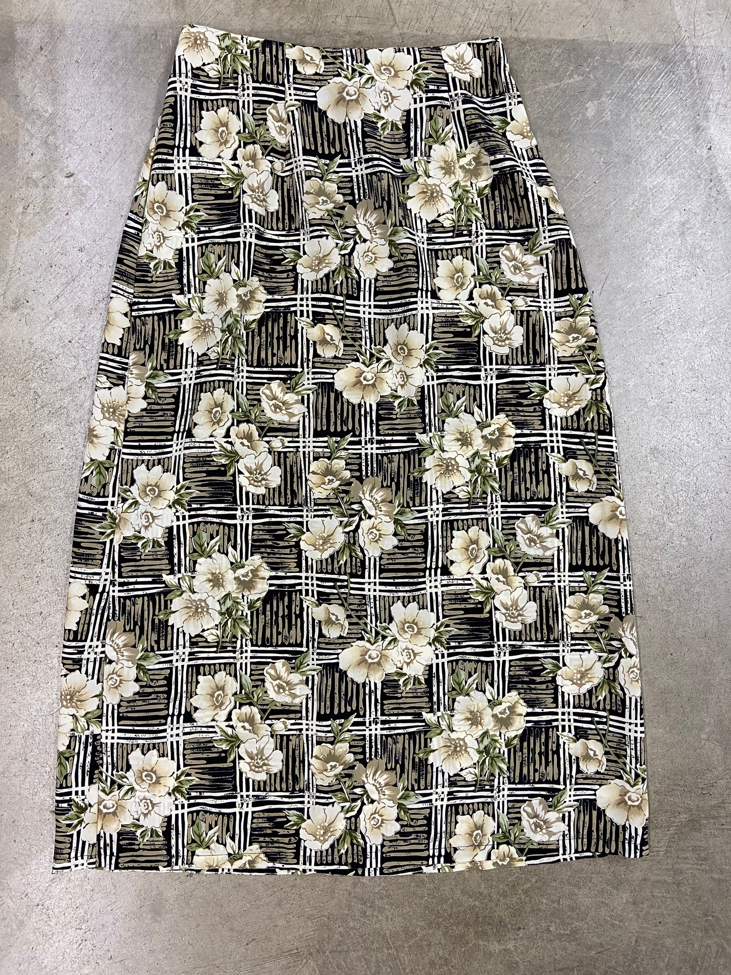 VTG Island Print Maxi Skirt Sz 30x35