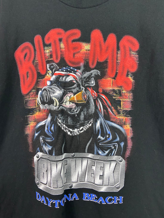 VTG Daytona Beach '01 Bite Me Airbrush Style Tee Sz L