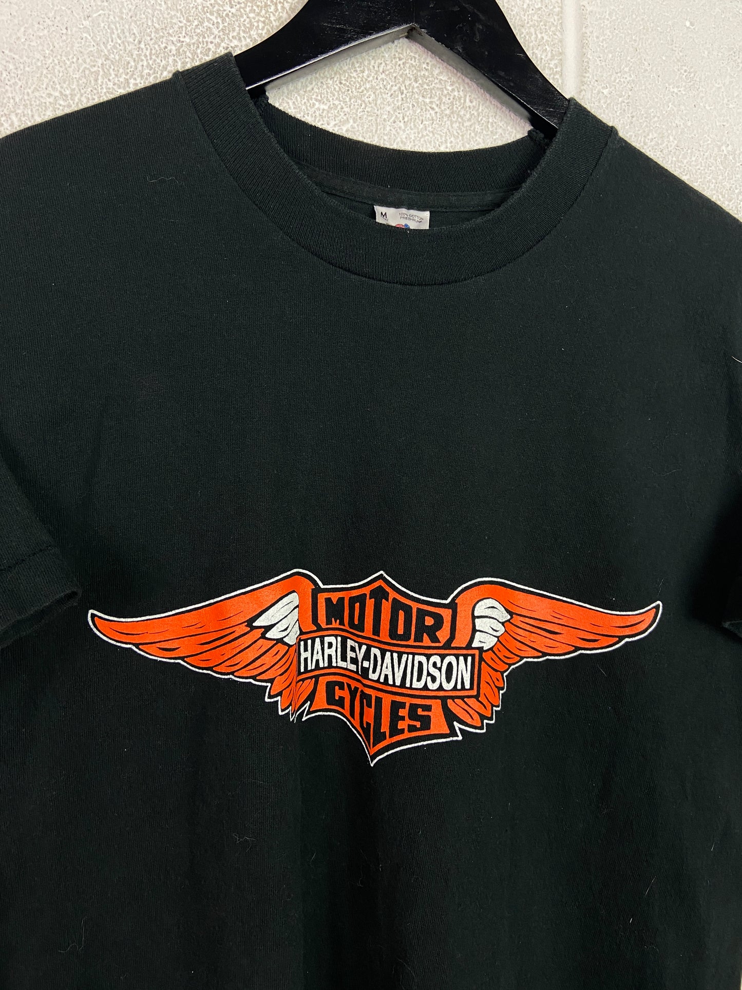 VTG Harley Davidson Wings Tropical Logo Tee Sz M