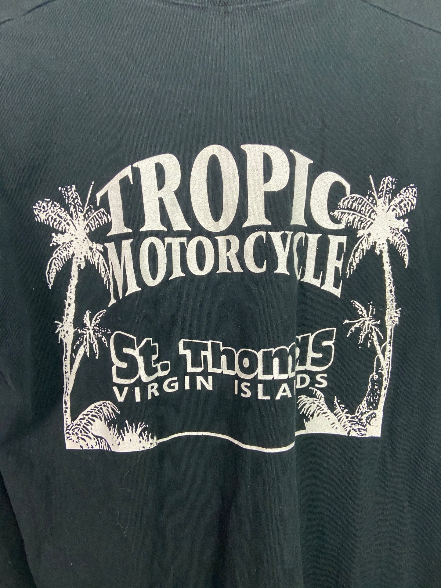 VTG Harley Davidson Wings Tropical Logo Tee Sz M