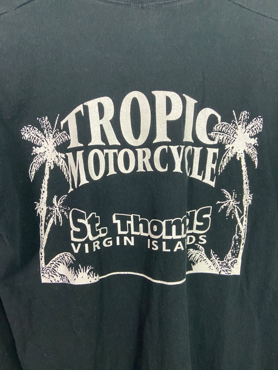 VTG Harley Davidson Wings Tropical Logo Tee Sz M