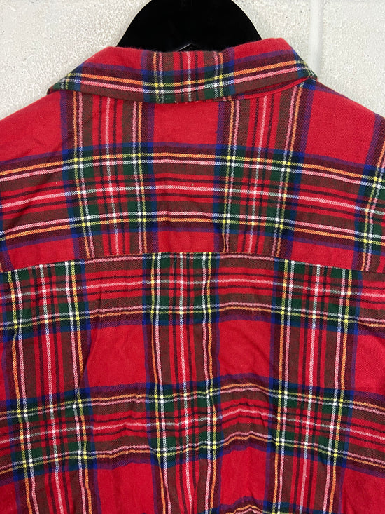 VTG LL Bean Red Flannel Shirt Sz L/XL