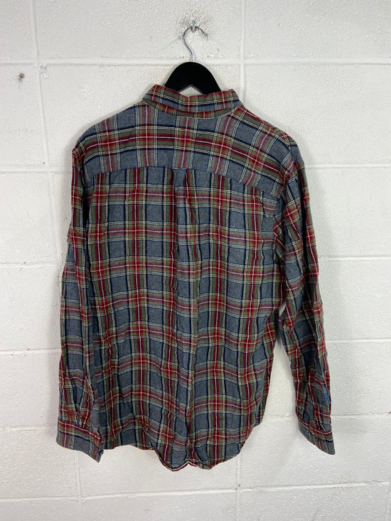 VTG LL Bean Multicolor Flannel Shirt Sz L