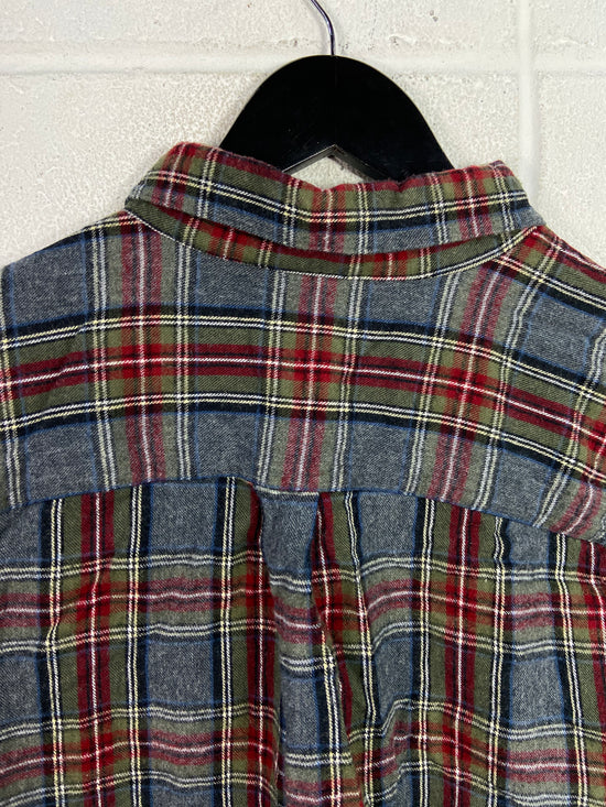 VTG LL Bean Multicolor Flannel Shirt Sz L