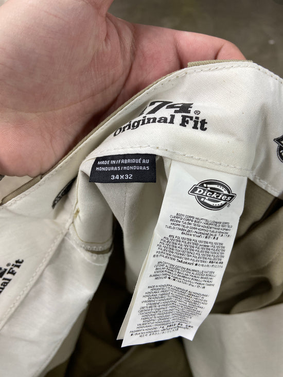Dickies Khaki 874 Straight Leg Chino Pants Sz 34x32