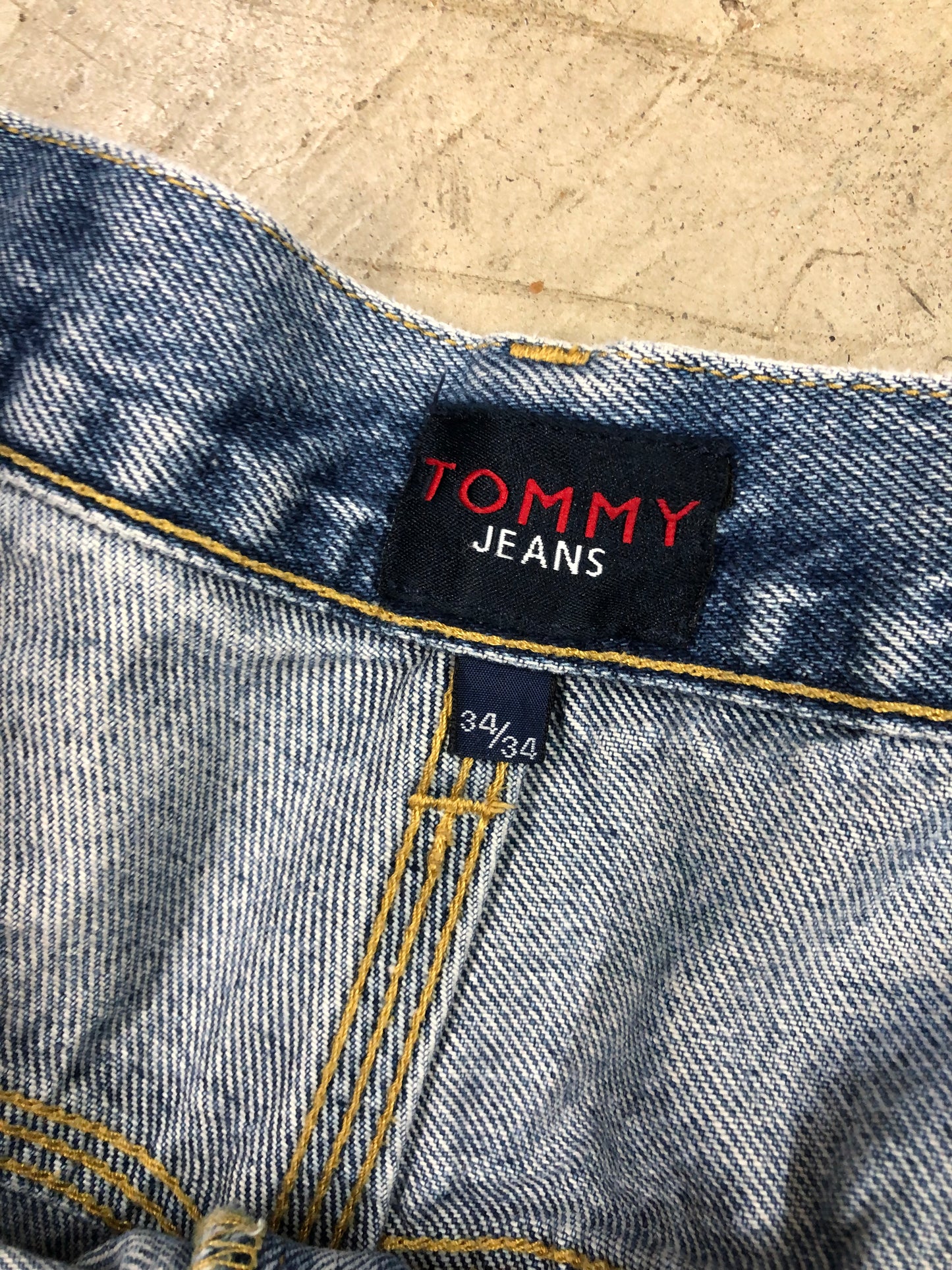 VTG Tommy Jeans Carpenter Denim Jeans Sz 35x33