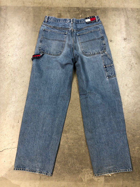 VTG Tommy Jeans Carpenter Denim Jeans Sz 35x33