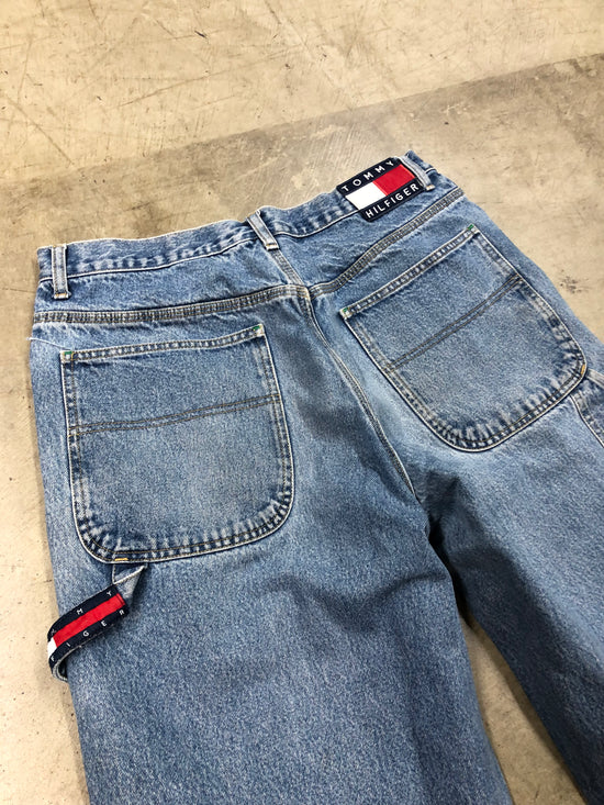 VTG Tommy Jeans Carpenter Denim Jeans Sz 35x33