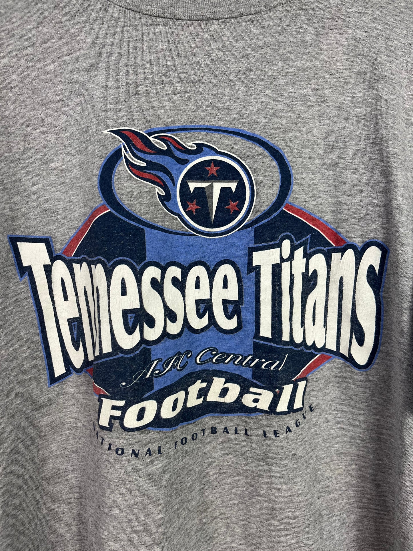 VTG Tennessee Titans AFC Central Grey Tee Sz XL