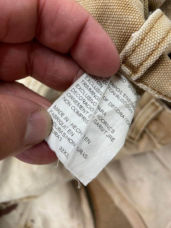 VTG Dickies Thrashed Tan Carpenter Pants Sz 32x32