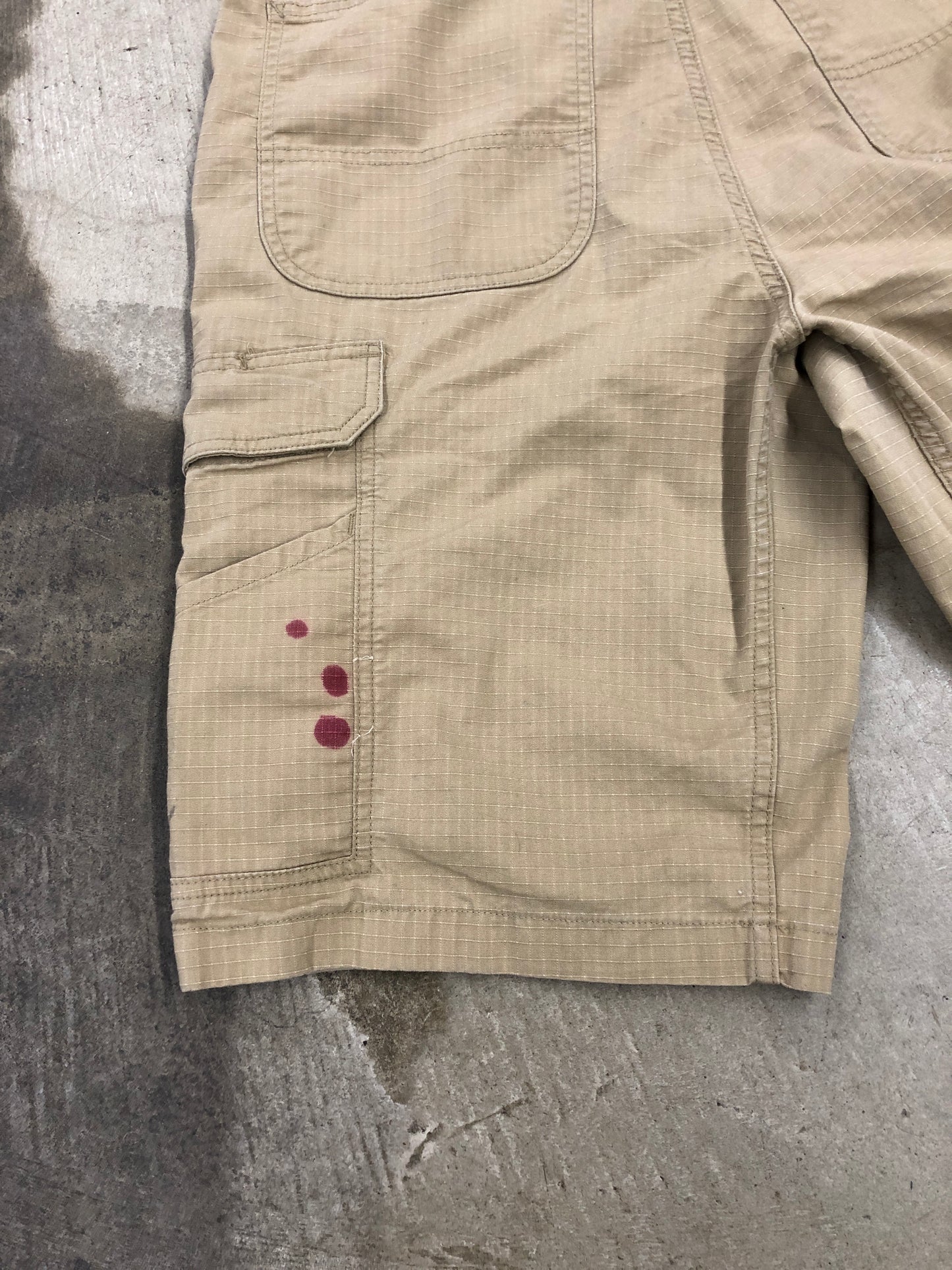 Y2K Carhartt Tan Canvas Cargo Shorts Sz 34