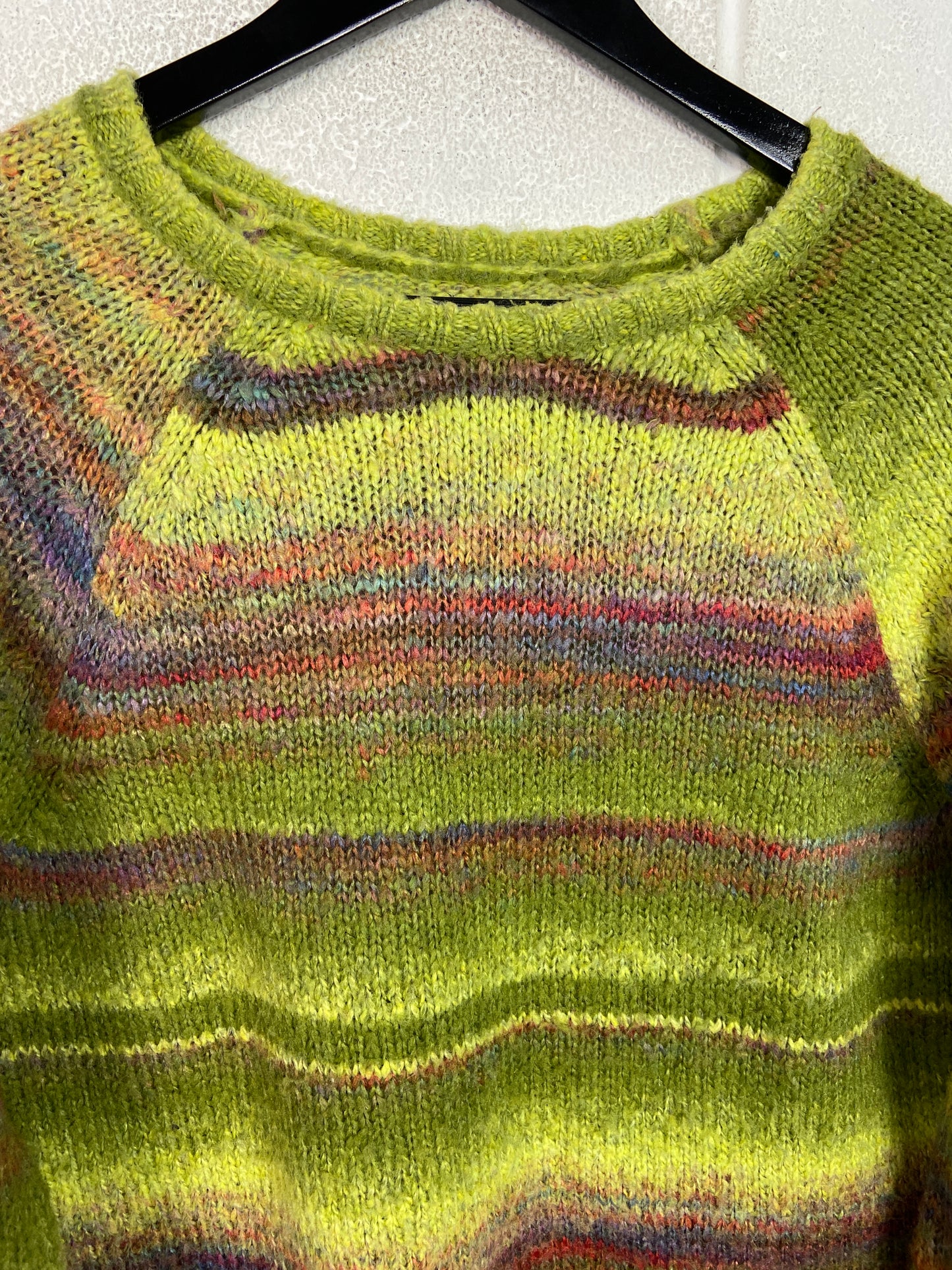 VTG Multicolor Striped Knitted Sweater Sz M