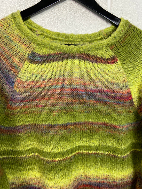 VTG Multicolor Striped Knitted Sweater Sz M