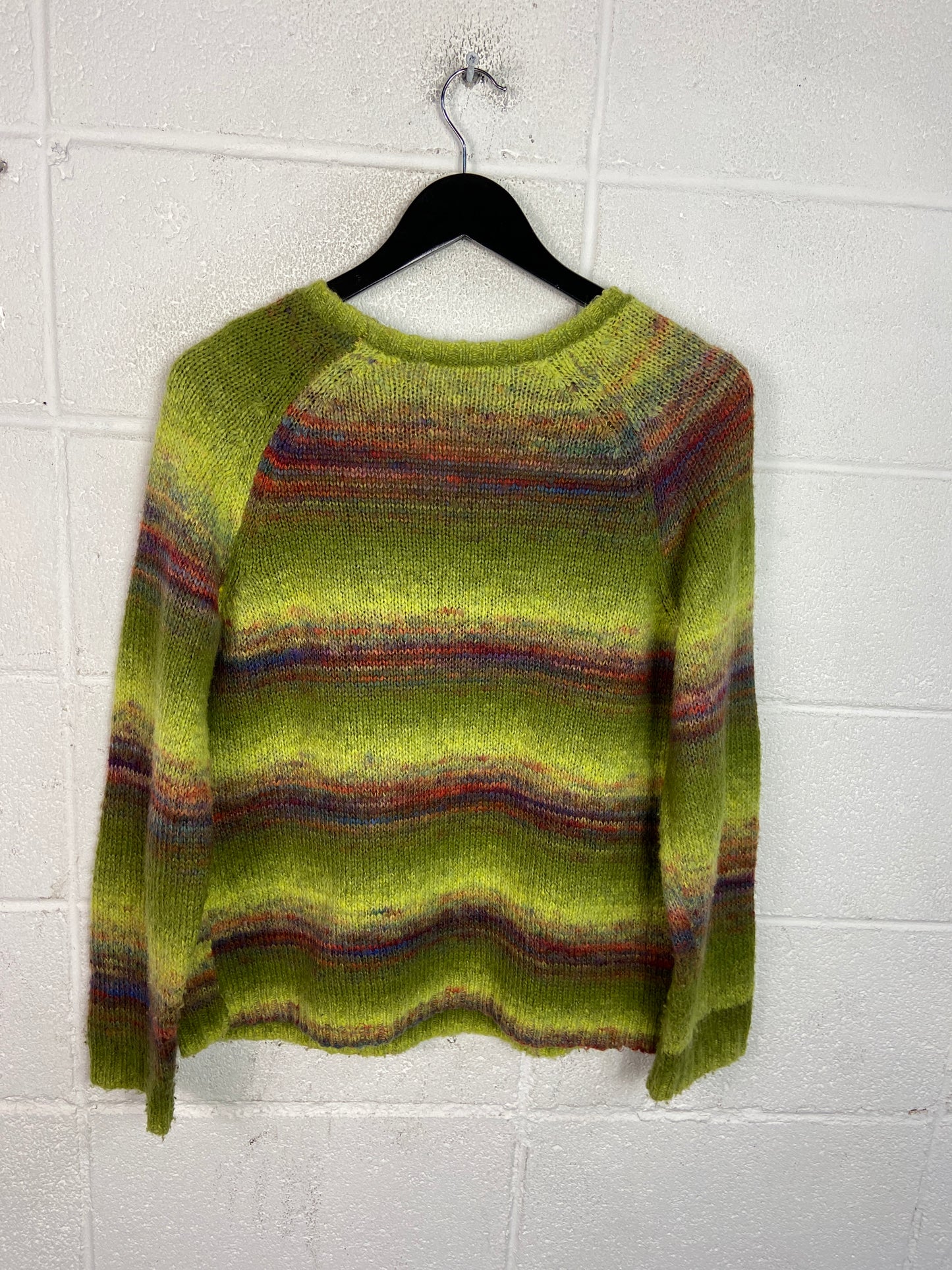 VTG Multicolor Striped Knitted Sweater Sz M