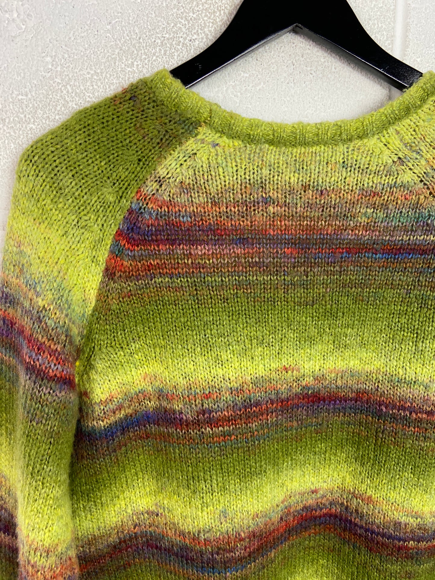 VTG Multicolor Striped Knitted Sweater Sz M