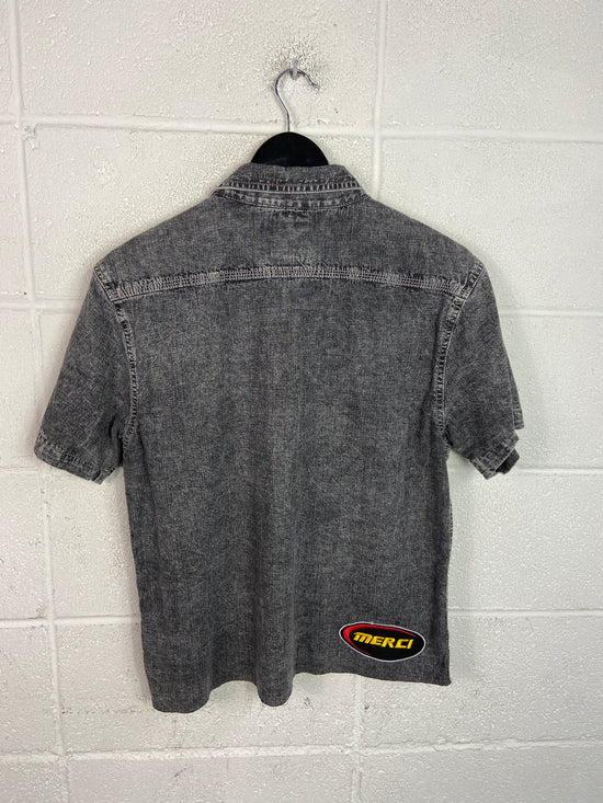 Merci Beaucoup Custom Black Denim Wmns Shirt Sz L