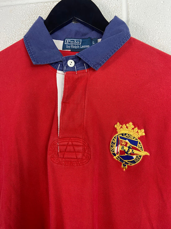 VTG Polo Ralph Lauren Crest S/S Polo Shirt Sz L