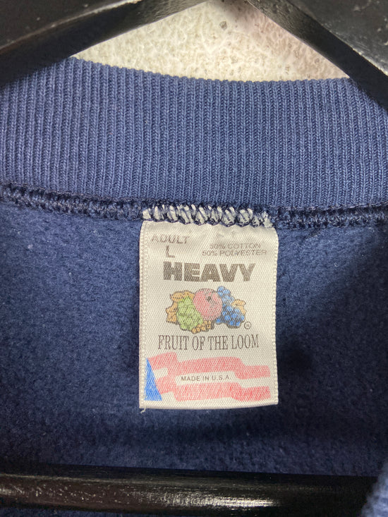 VTG Native American Chewelah Navy Crewneck Sz L
