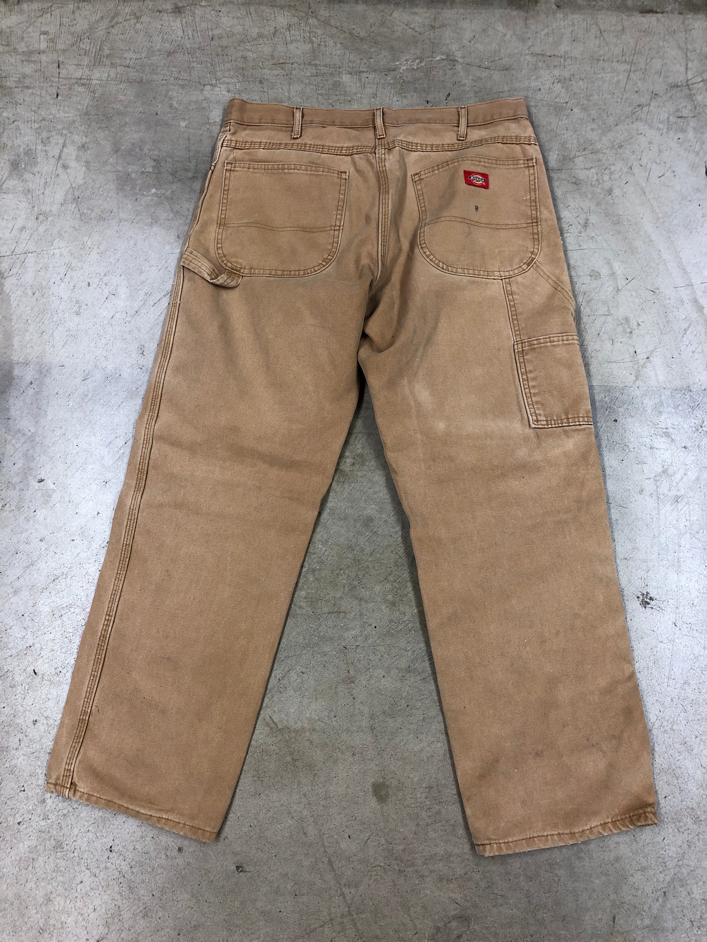 Preowned Dickies Washed Tan Carpenter Jeans Sz 36x30