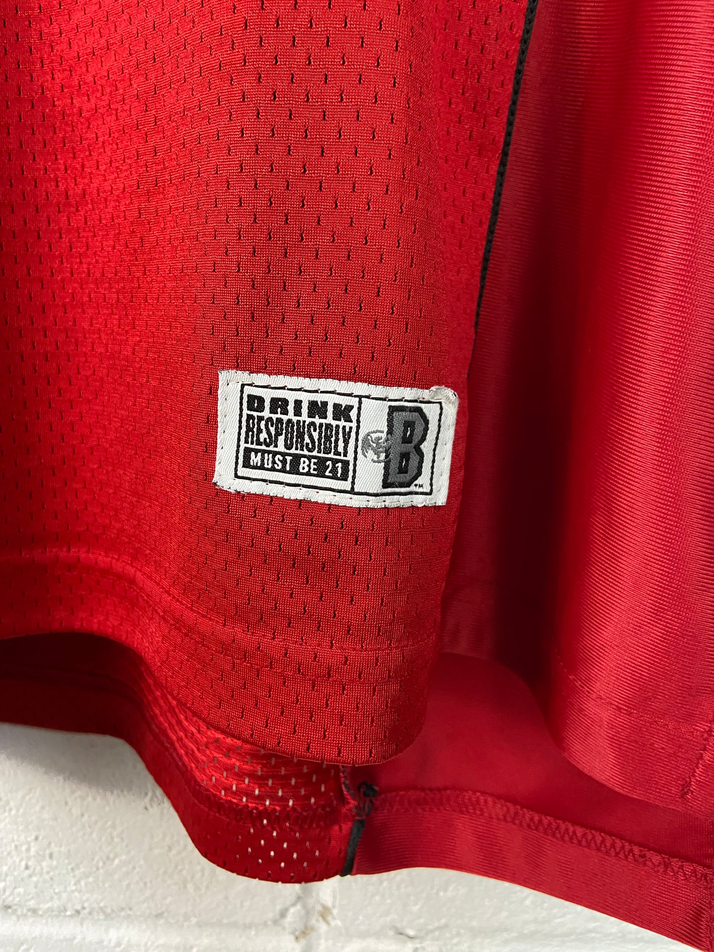 VTG Bacardi #62 Red Football Jersey Sz XL/XXL