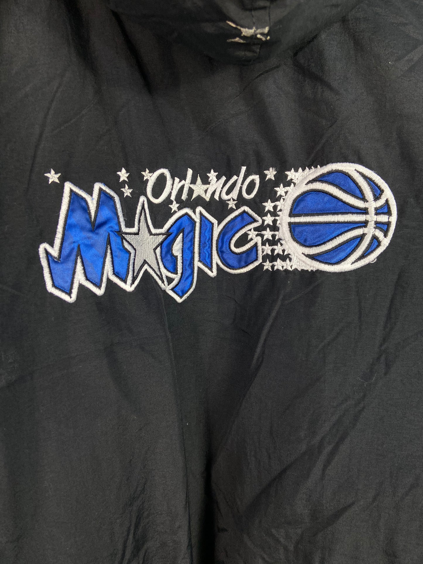 VTG Orlando Magic Starter Black Puffer Jacket Sz XXL