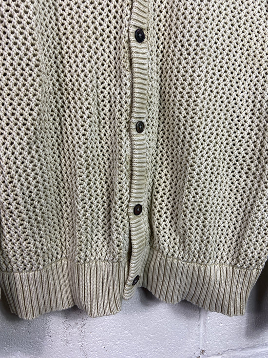 Stussy Cream Knitted Cardigan Sz XXL